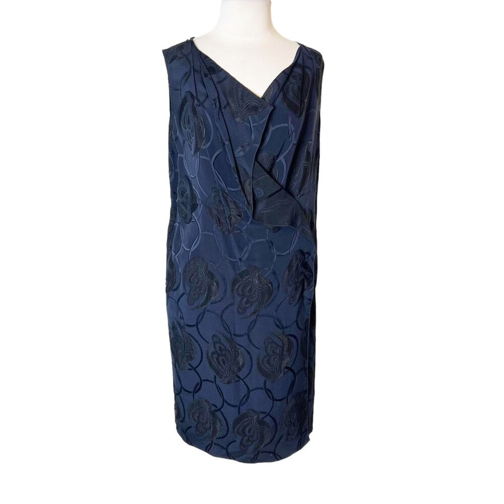 NWT Marni blue floral jacquard patterned shift dress sz 40‎